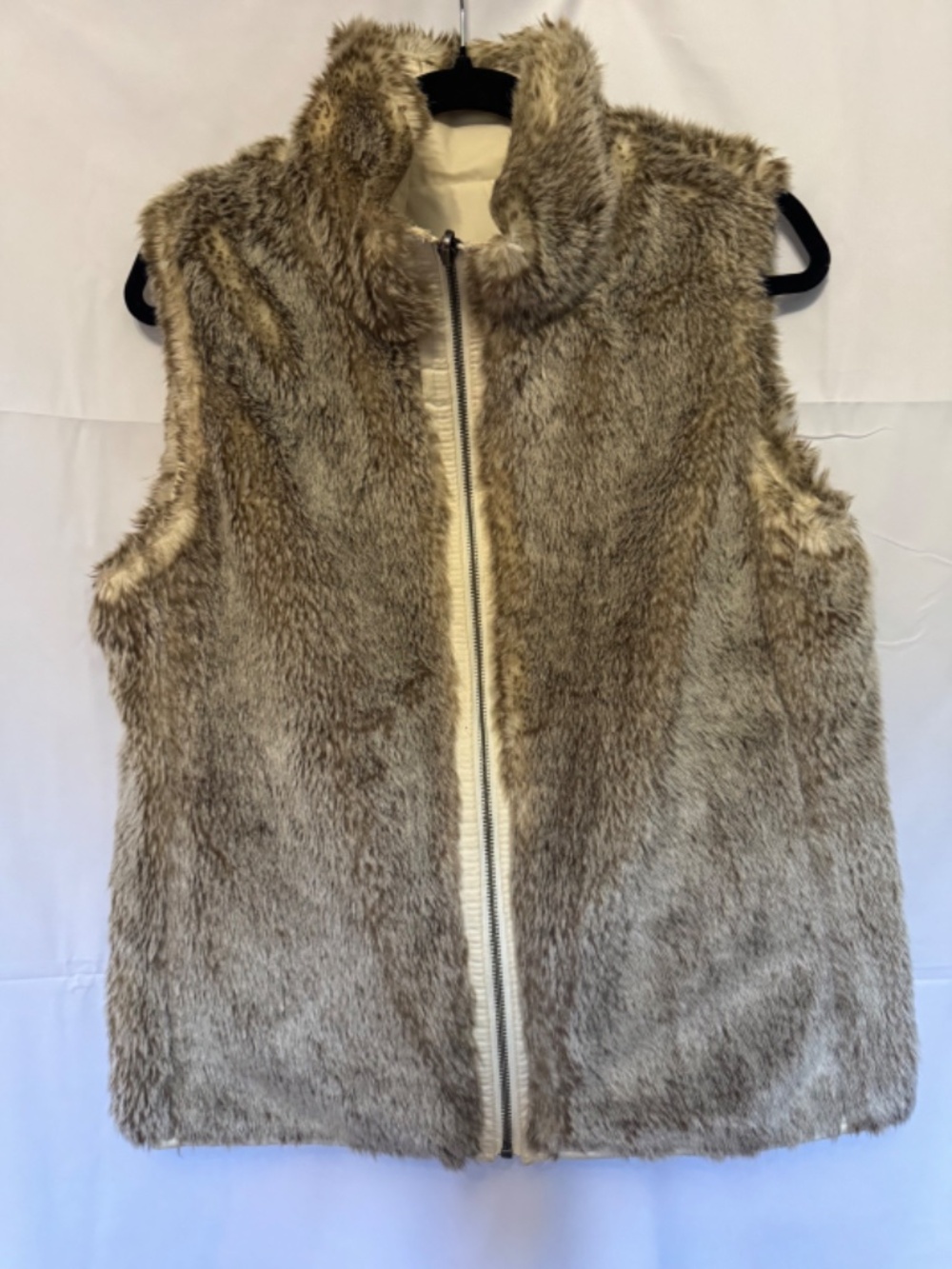 Vintage Gap Reversible Faux Fur Vest Size M Y2K